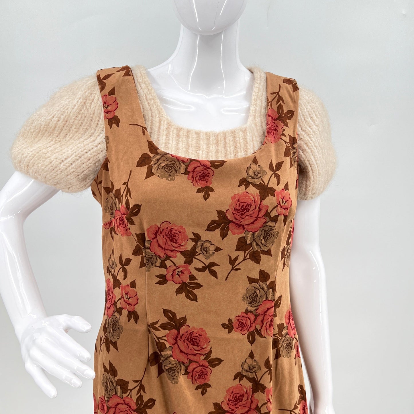 Vintage Handmade Floral Midi Dress S