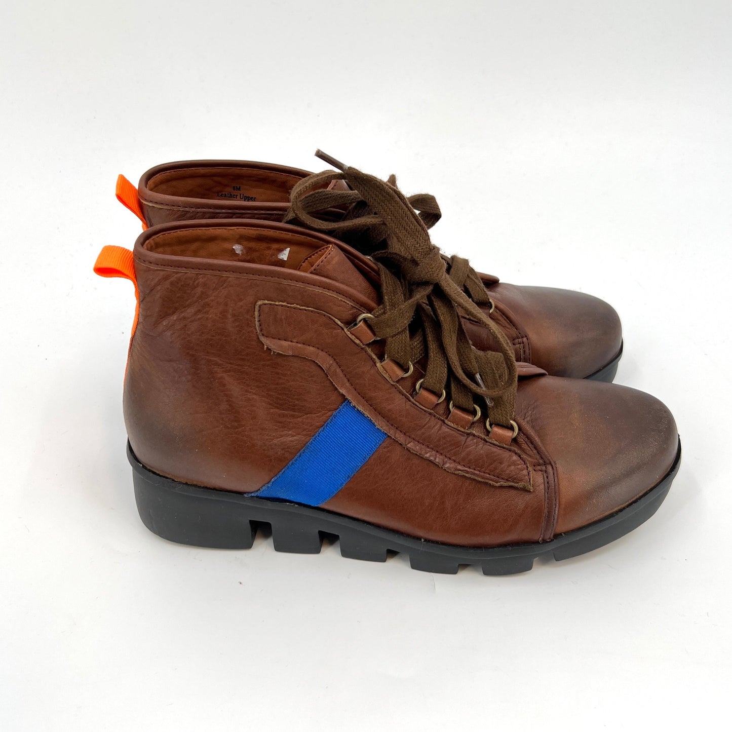 SOLD. L'Amour Despies Wedge Lace Up Booties 8US