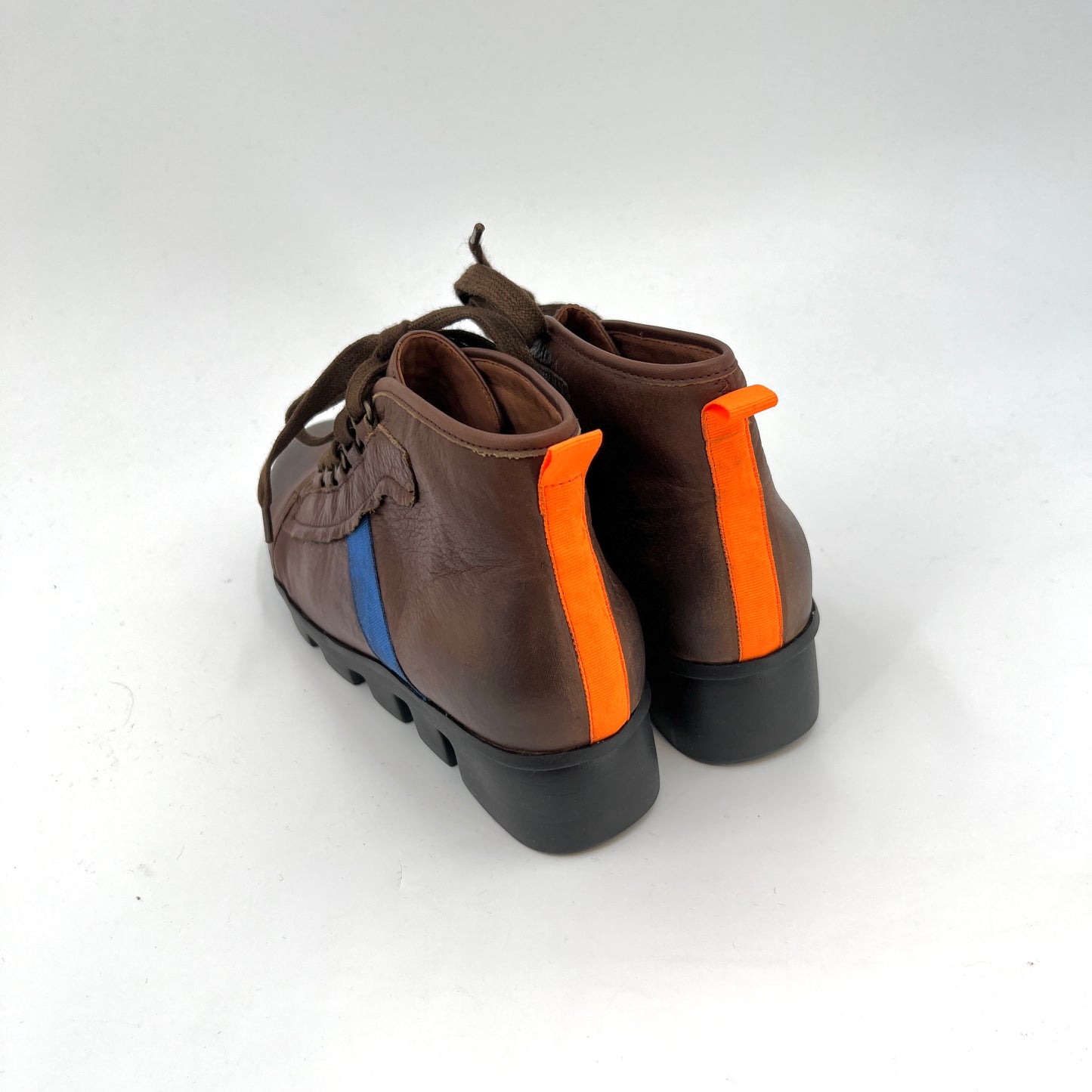 SOLD. L'Amour Despies Wedge Lace Up Booties 8US