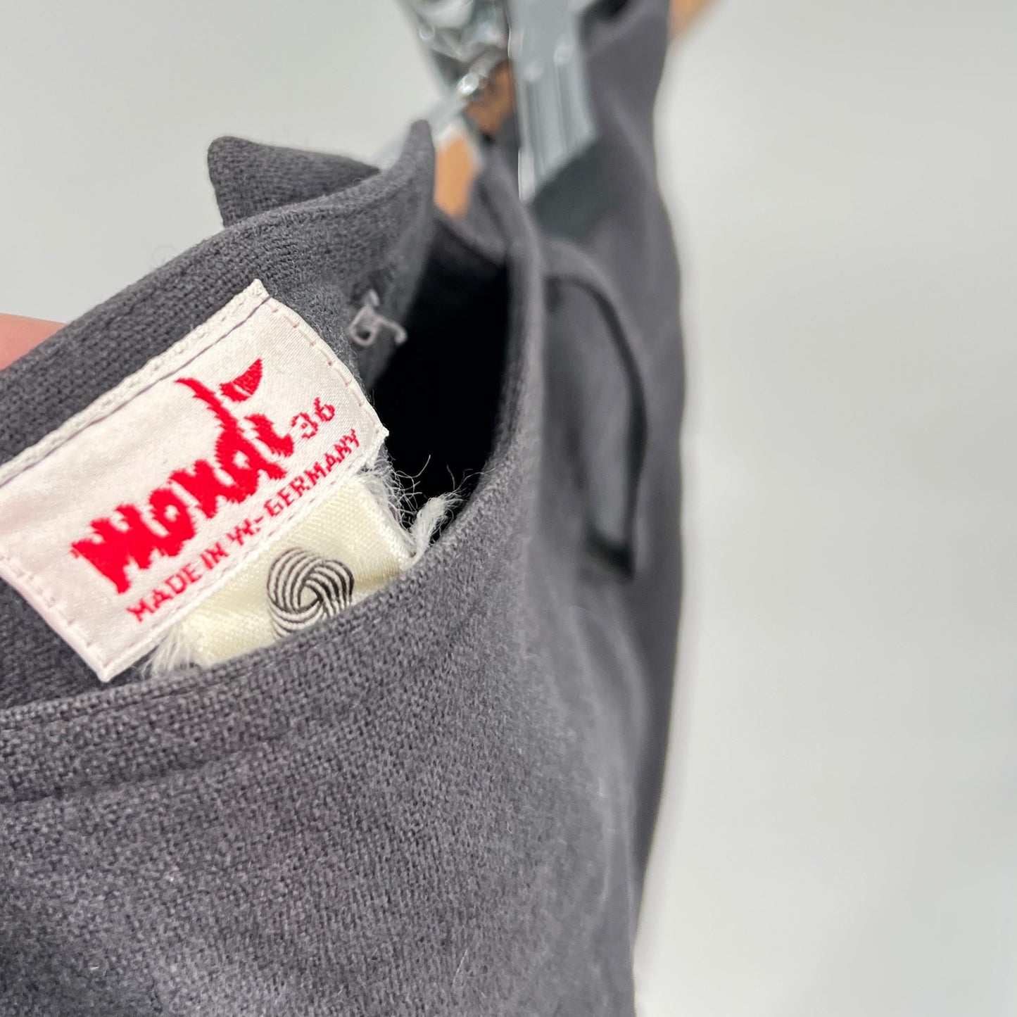 Vintage Mondi Wool Pleaded Midi Skirt