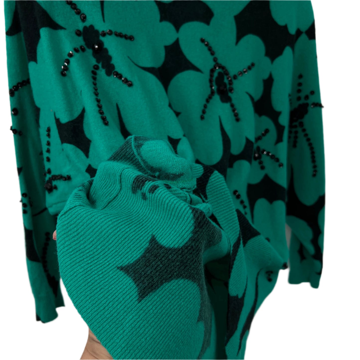 Vintage Floral Dolman Sleeves Sweater