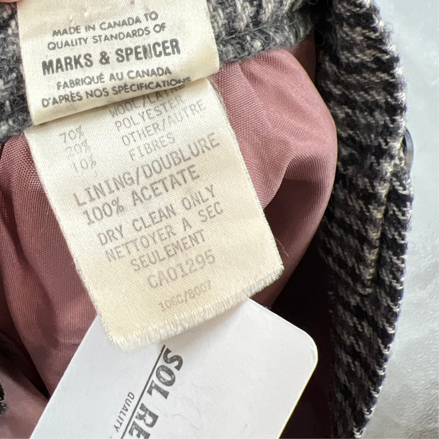 Vintage St. Michael Wool Blend Midi Skirt