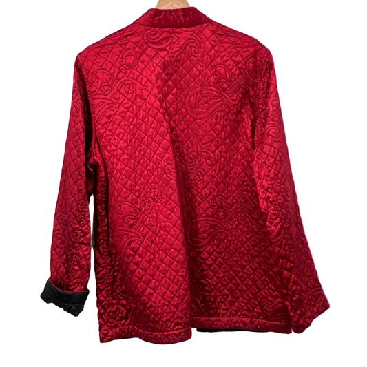 Chico's Light Quilted Open Jacket Blazer