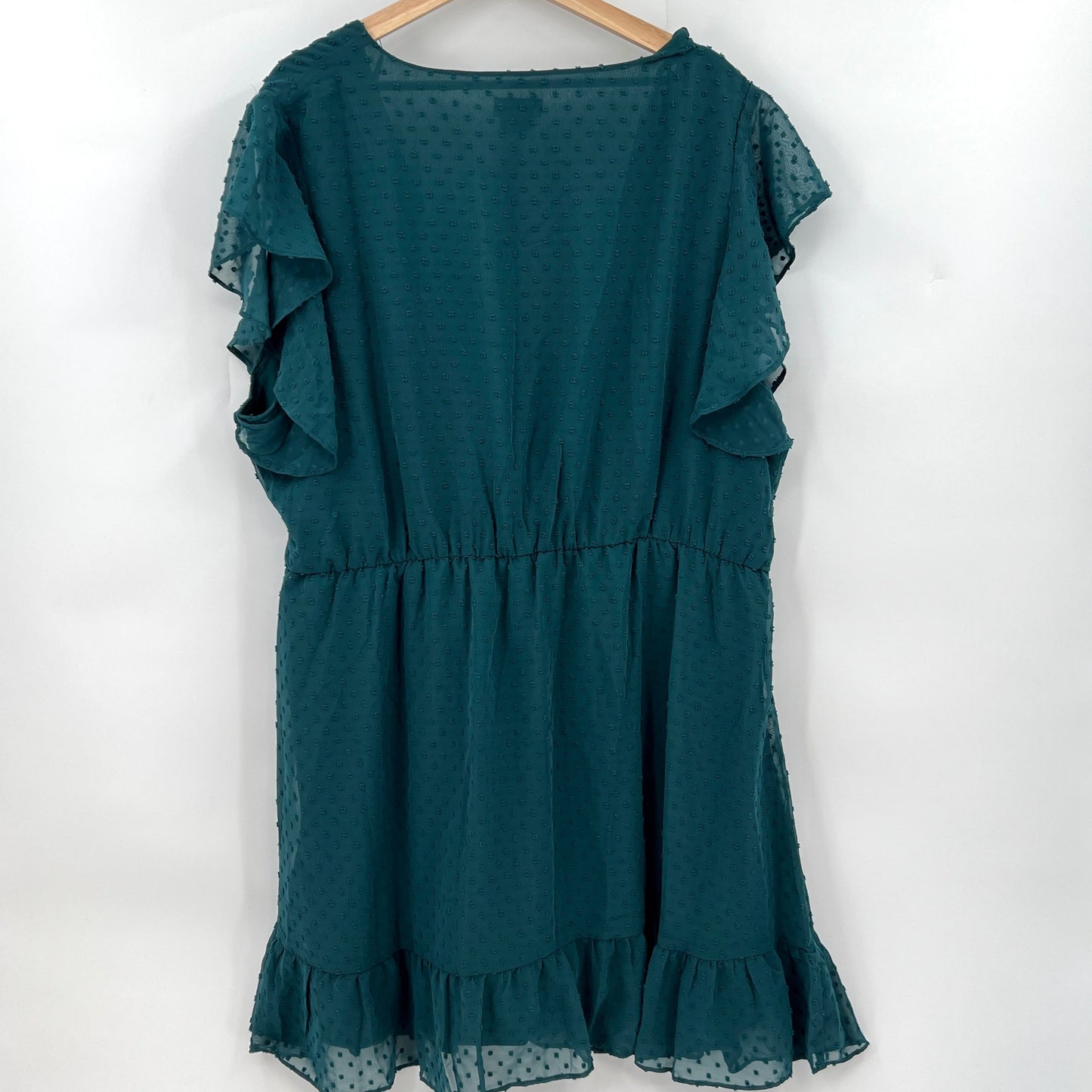 City Chic Dress Dobby Tie Ruffle Dress