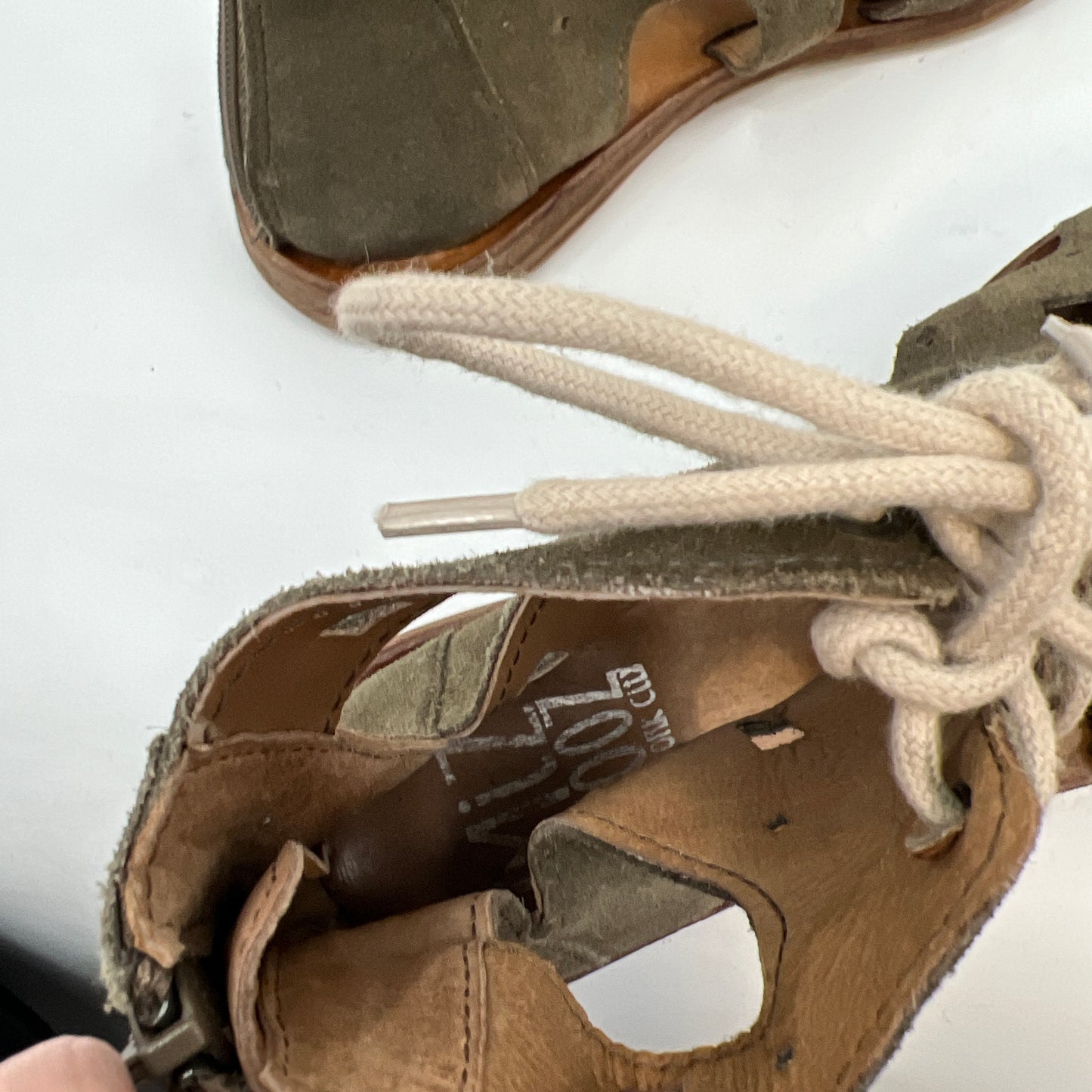 Miz Mooz Lace up Ankle Flat Sandals