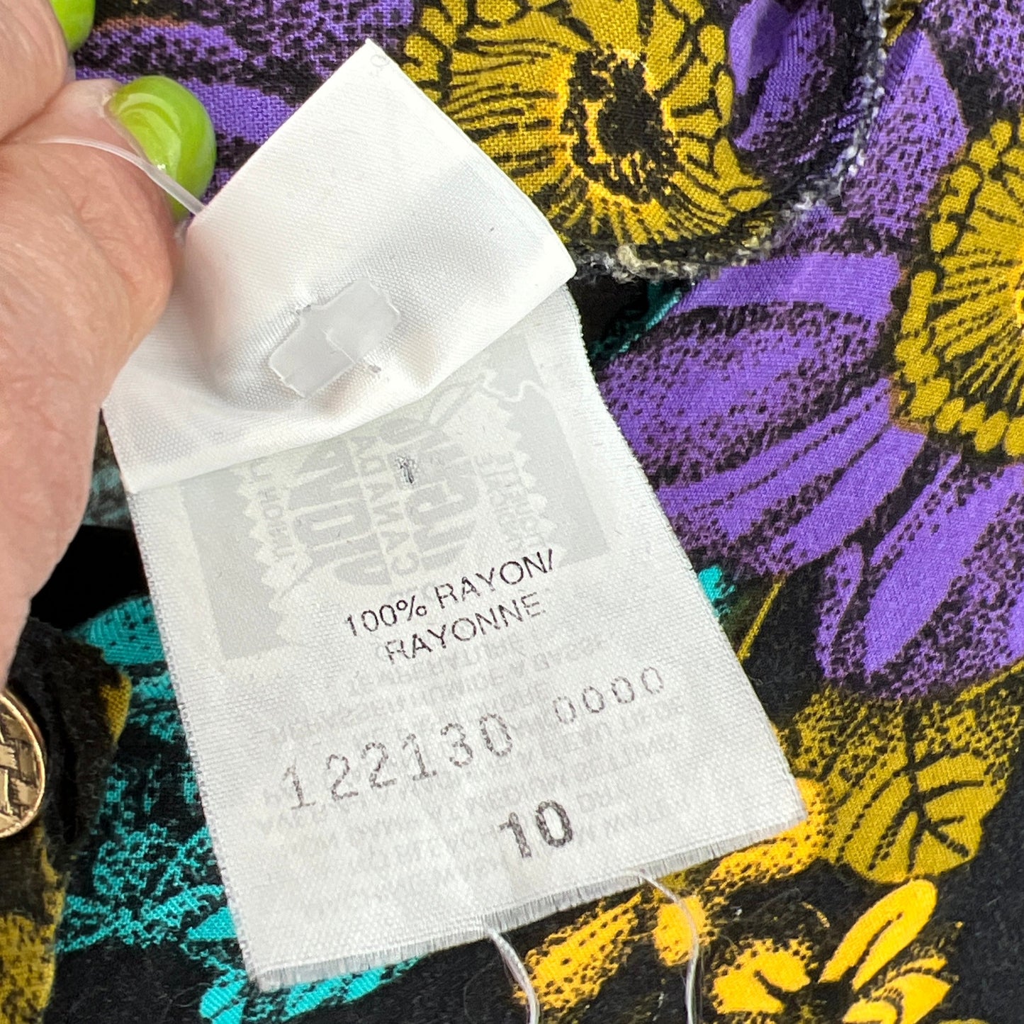 SOLD. Vintage Koret Floral Blouse S/M