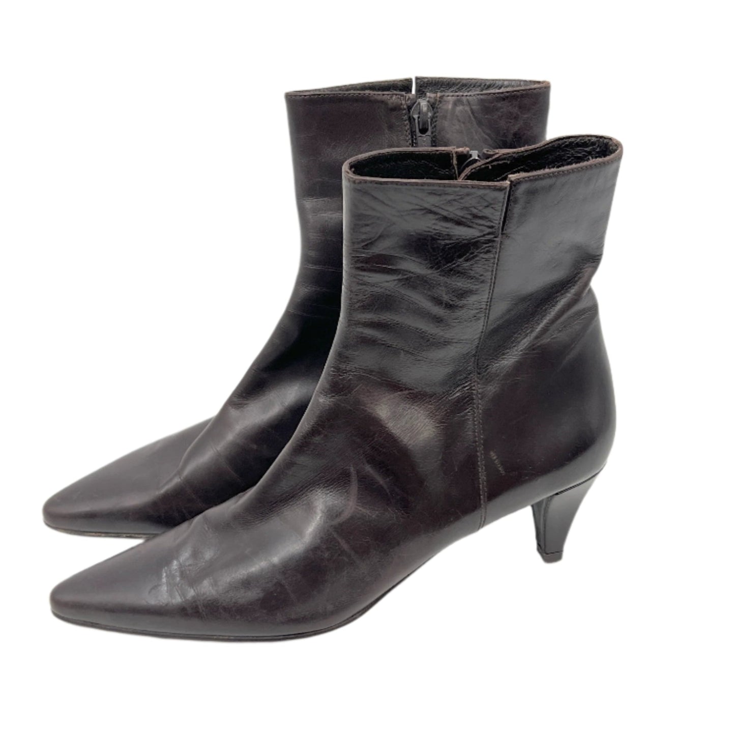 Stuart Weitzman Leather Pointy Heel Boots