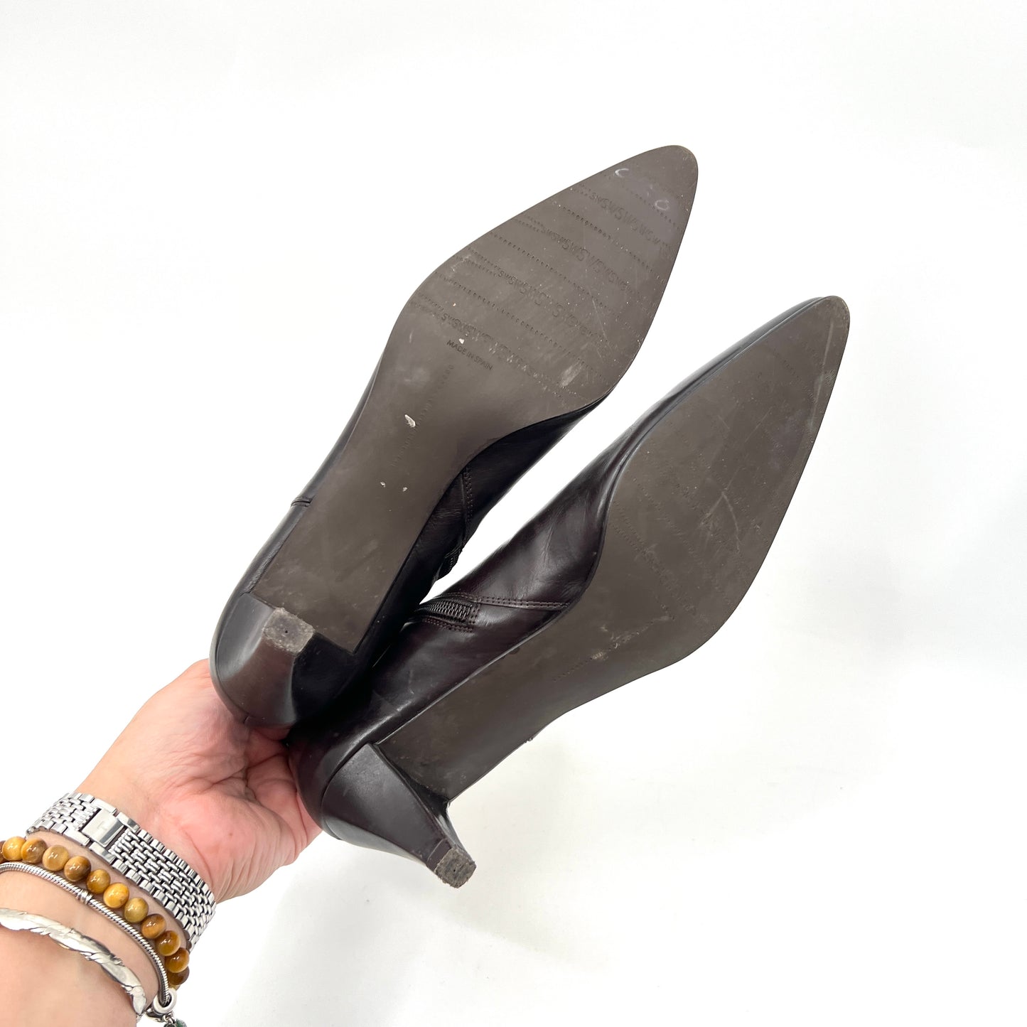 Stuart Weitzman Leather Pointy Heel Boots