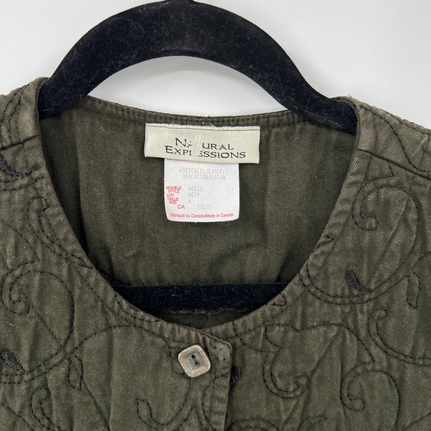 Vintage Embroidered Boxy Vest