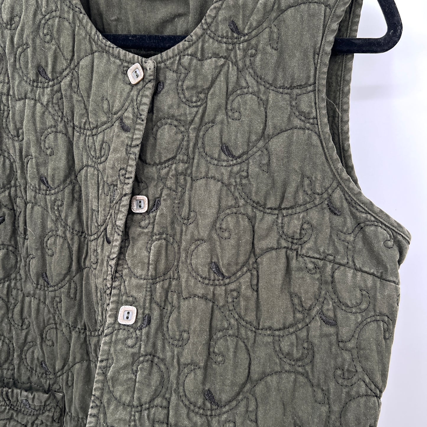 Vintage Embroidered Boxy Vest