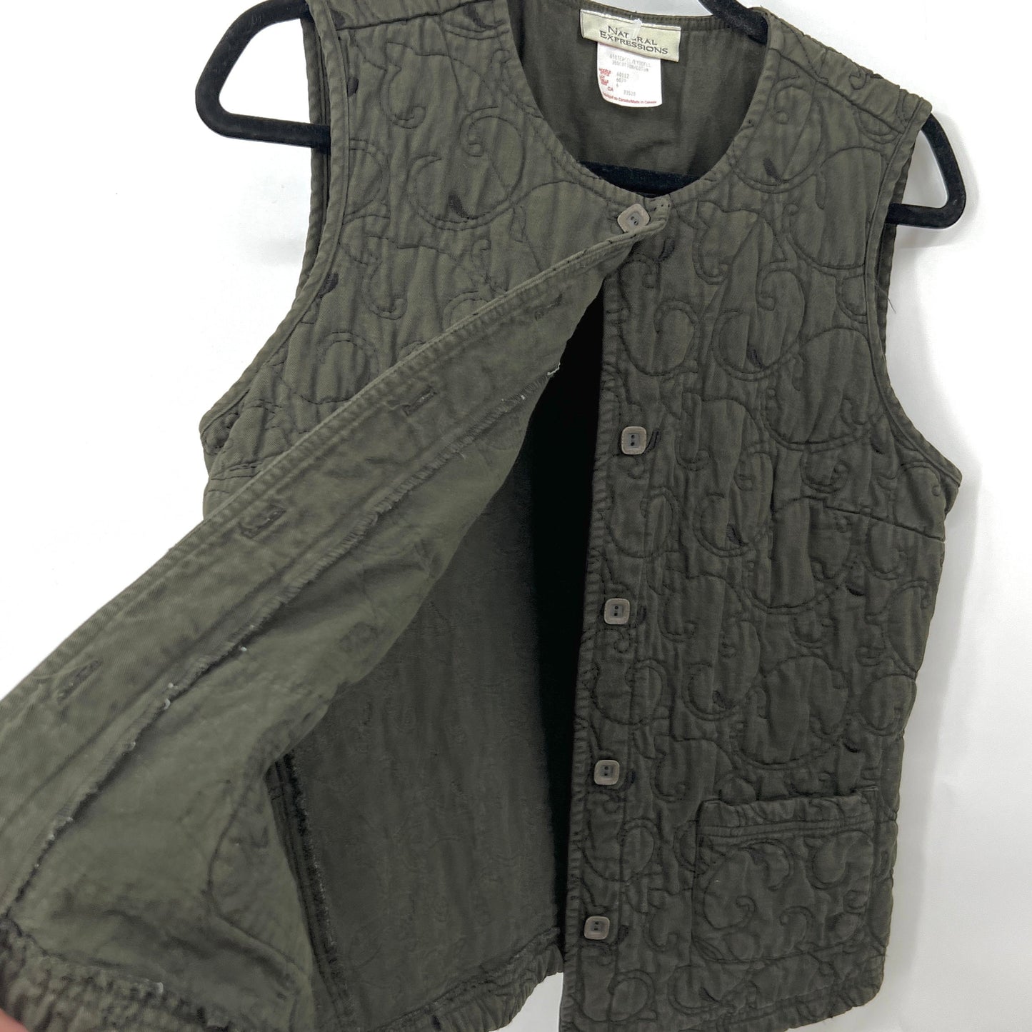 Vintage Embroidered Boxy Vest