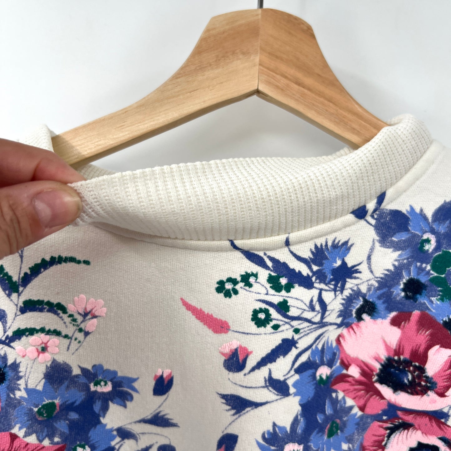 Vintage Floral Puff Print Crewneck