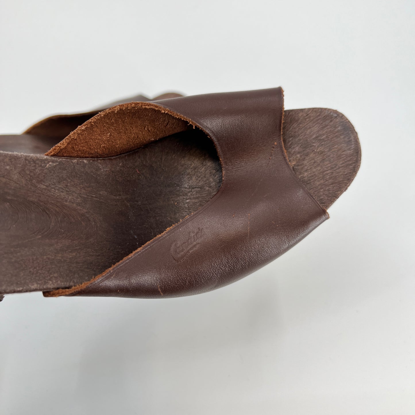 Vintage Candie's Leather Upper Heel Sandals