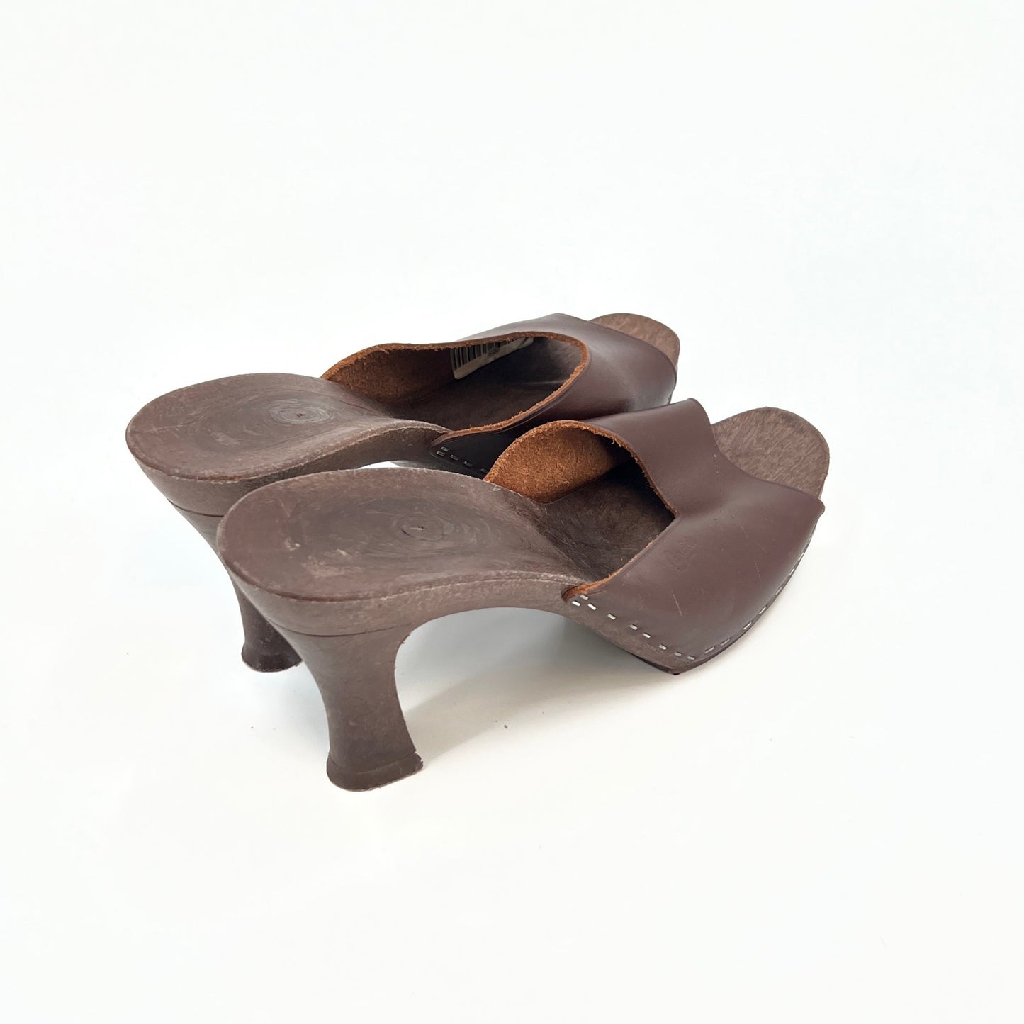 Vintage Candie's Leather Upper Heel Sandals