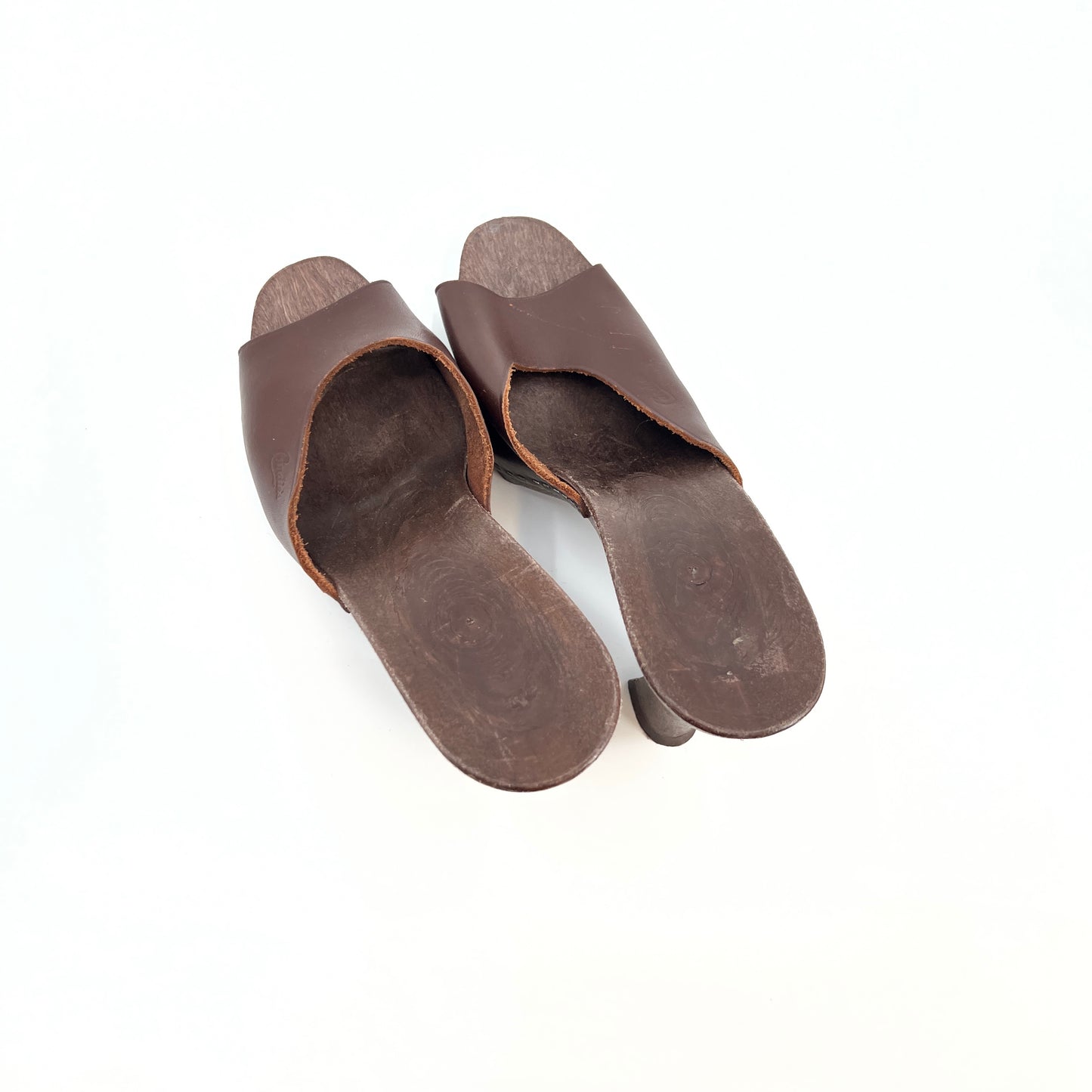 Vintage Candie's Leather Upper Heel Sandals