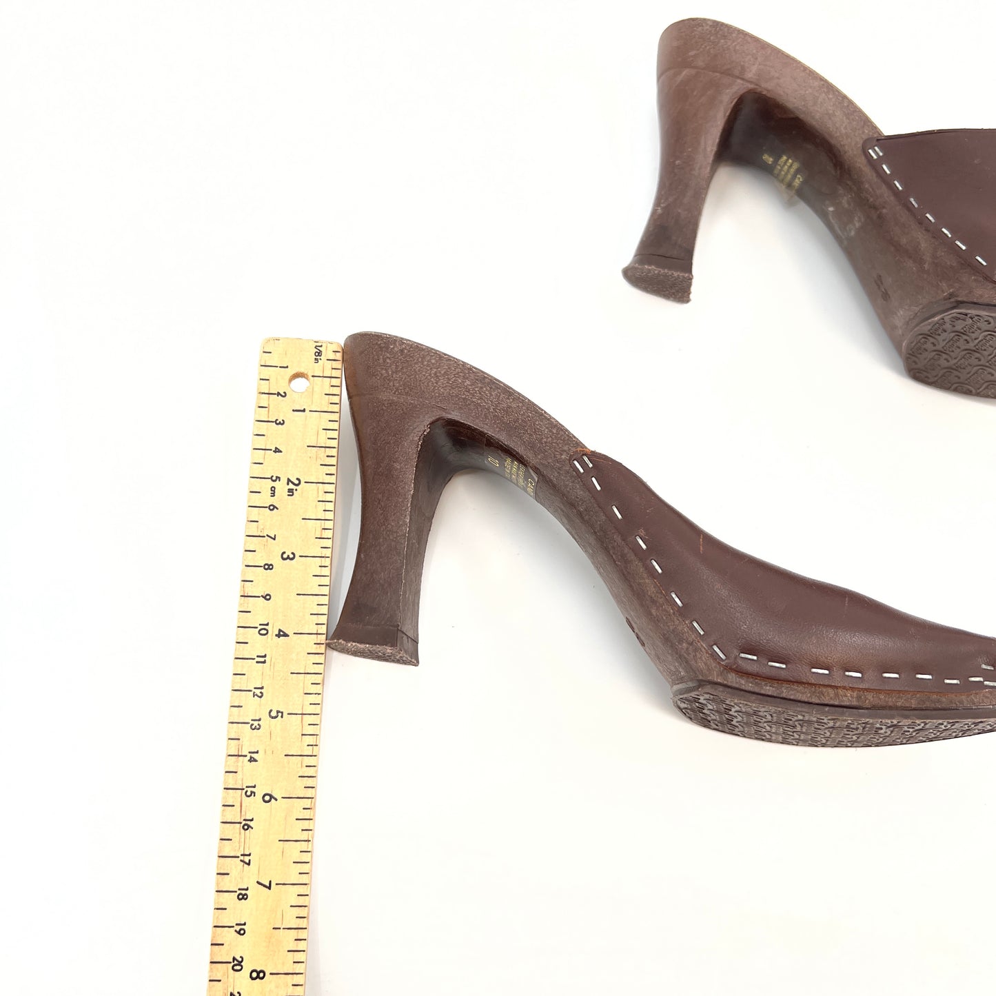Vintage Candie's Leather Upper Heel Sandals