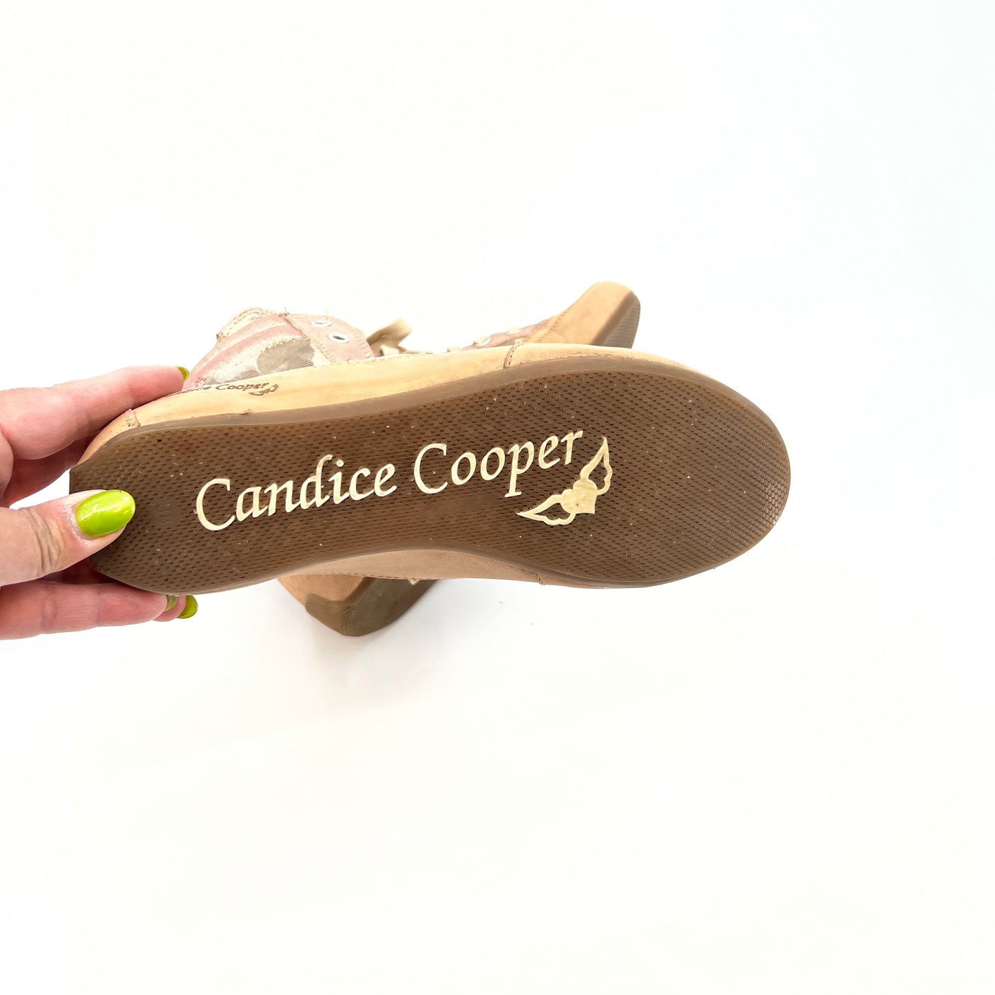 Candice Cooper Pink Cameo Leather Sneakers 38EU