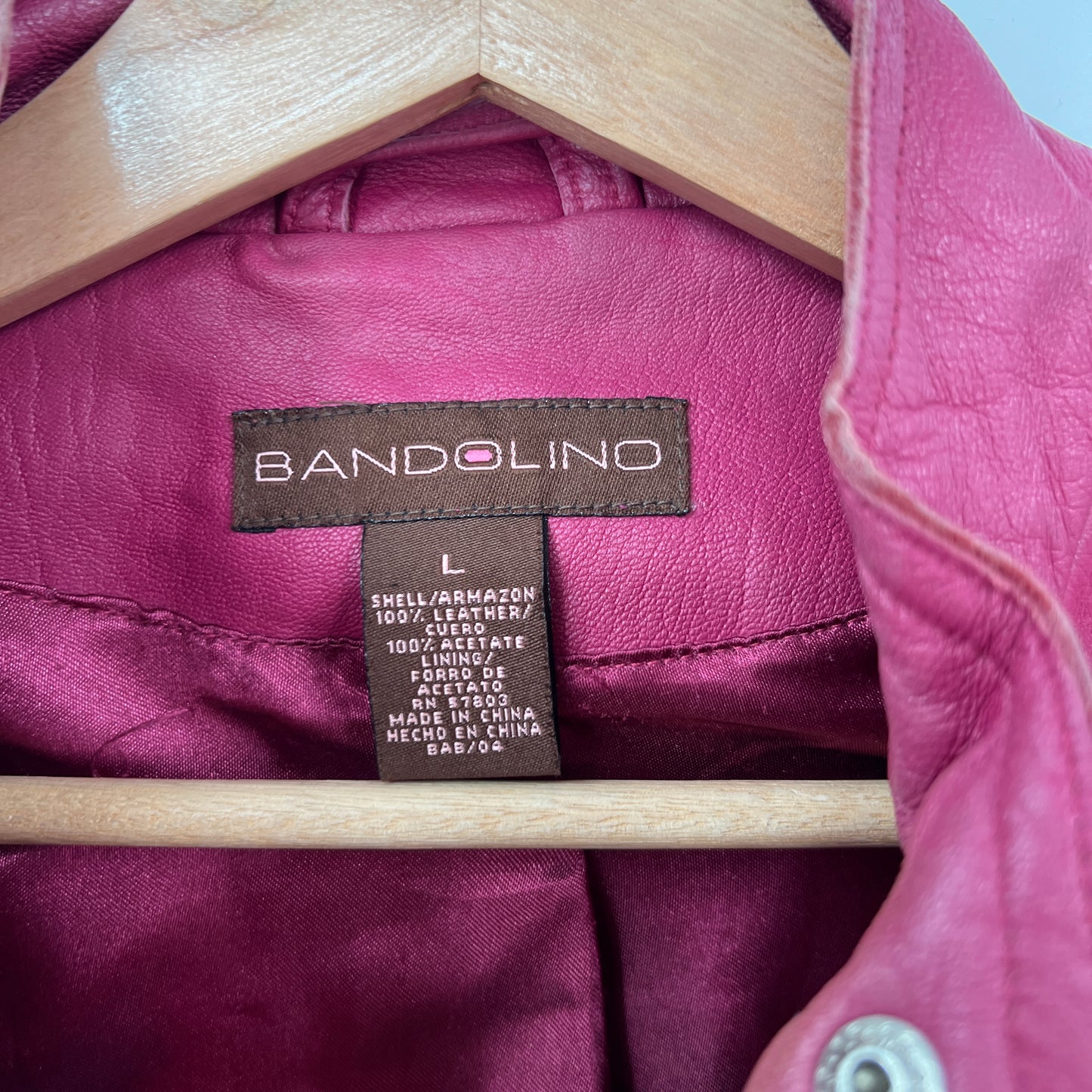 Bandolino Pink Leather Jacket