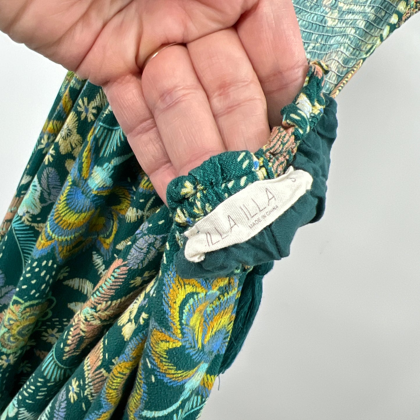 Illa Illa Wide Leg Tiered Ruffle Tie Neck Jumpsuit