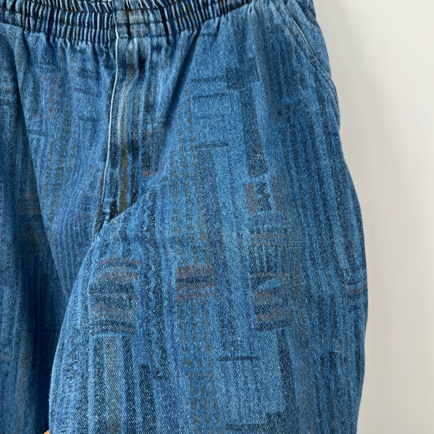 Vintage OP Elastic Waist Denim Pants
