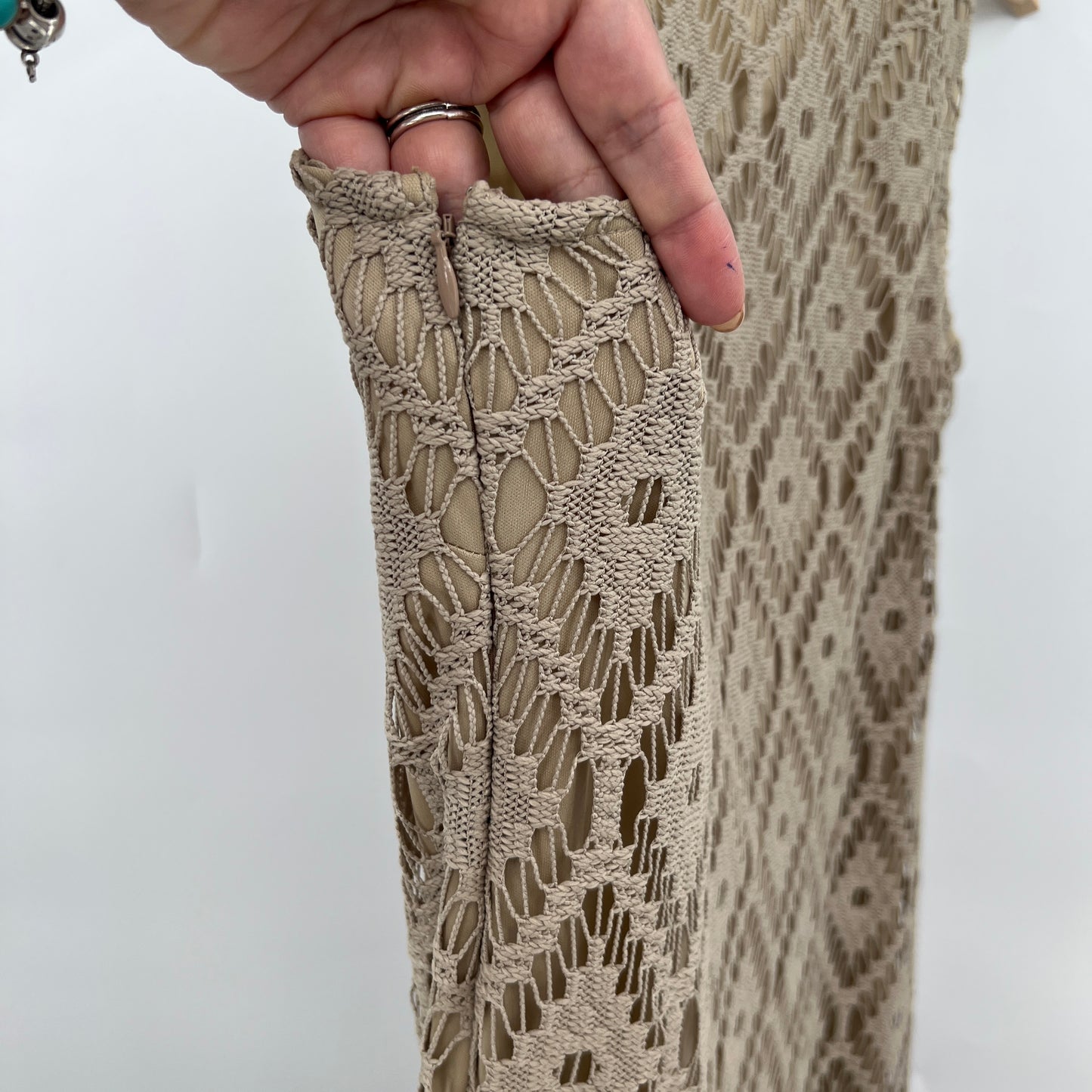 Chico's Lace Sleeveless Maxi Dress L