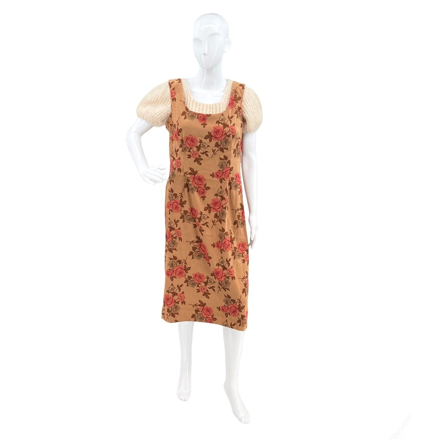 Vintage Handmade Floral Midi Dress S