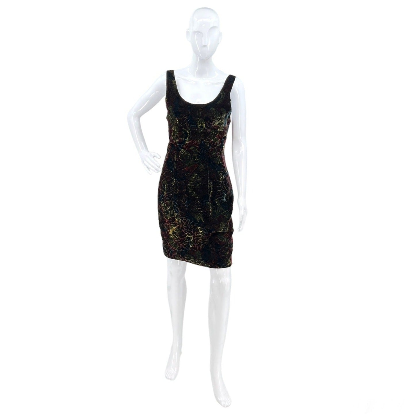 Vintage Comrags Multicolor Velour Mini Dress XS/S