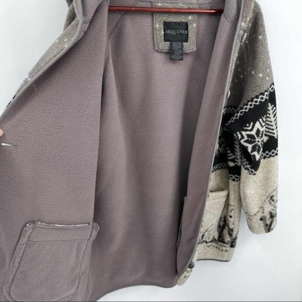 SOLD - Hooded Bears Fleece Coat S/M
