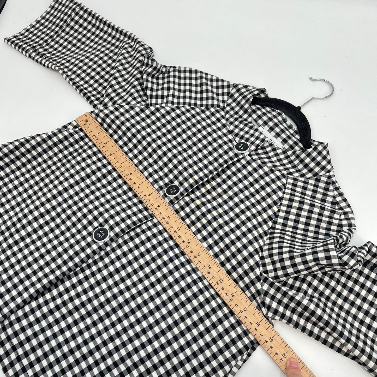 Joseph Ribkoff Gingham 3/4 Sleeve Light Jacket