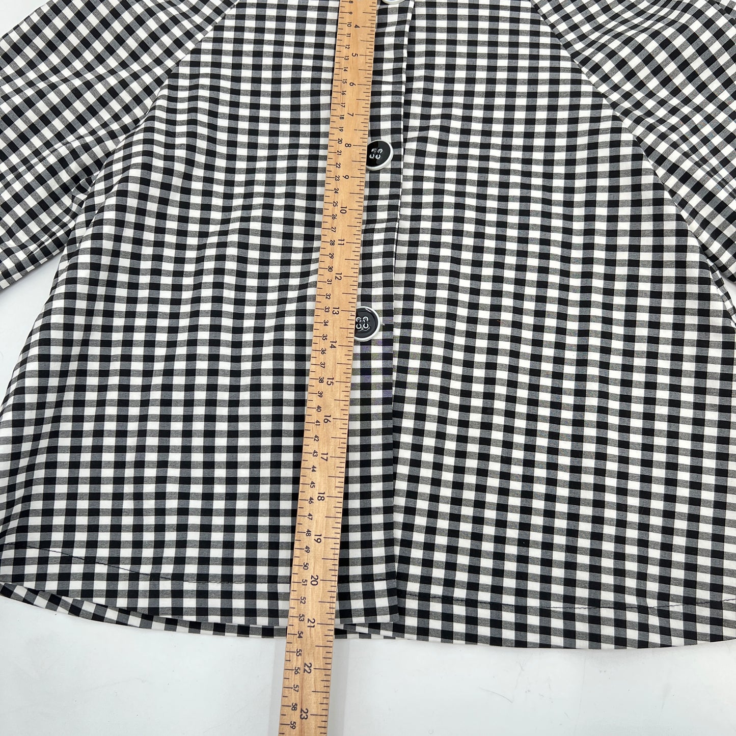 Joseph Ribkoff Gingham 3/4 Sleeve Light Jacket