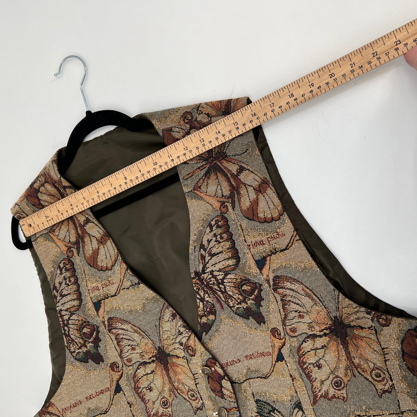 Vintage Tapestry Butterfly Vest XL/XXL