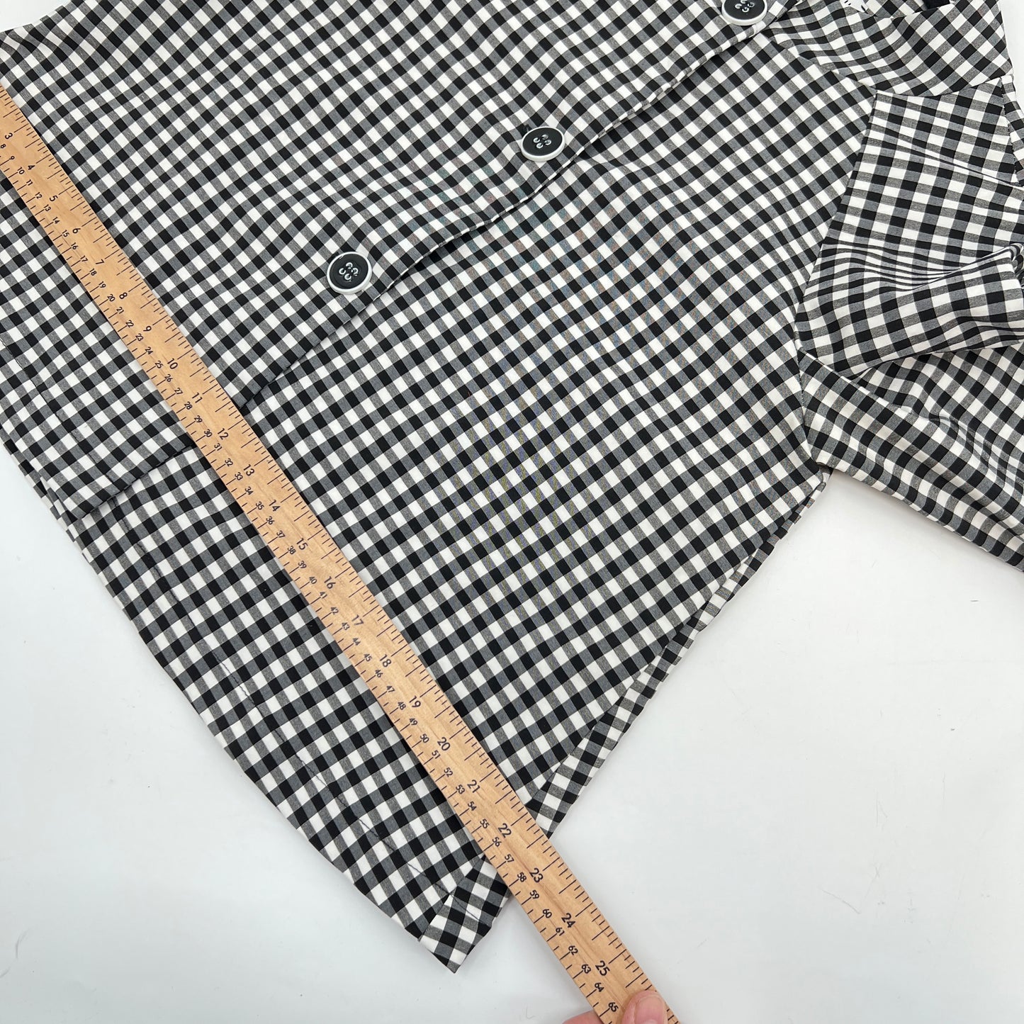 Joseph Ribkoff Gingham 3/4 Sleeve Light Jacket