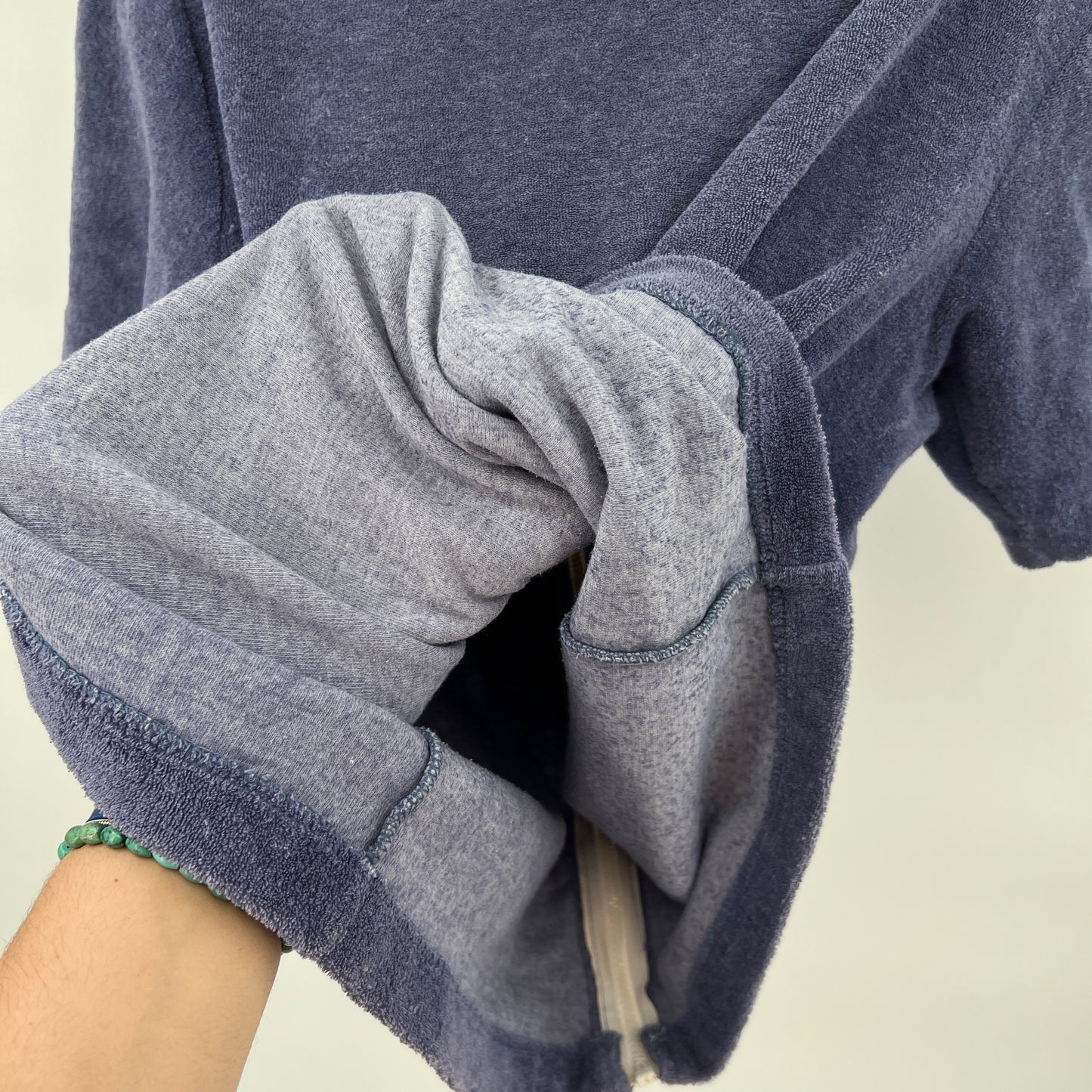 Vintage Terrycloth Full Zip Shirt L