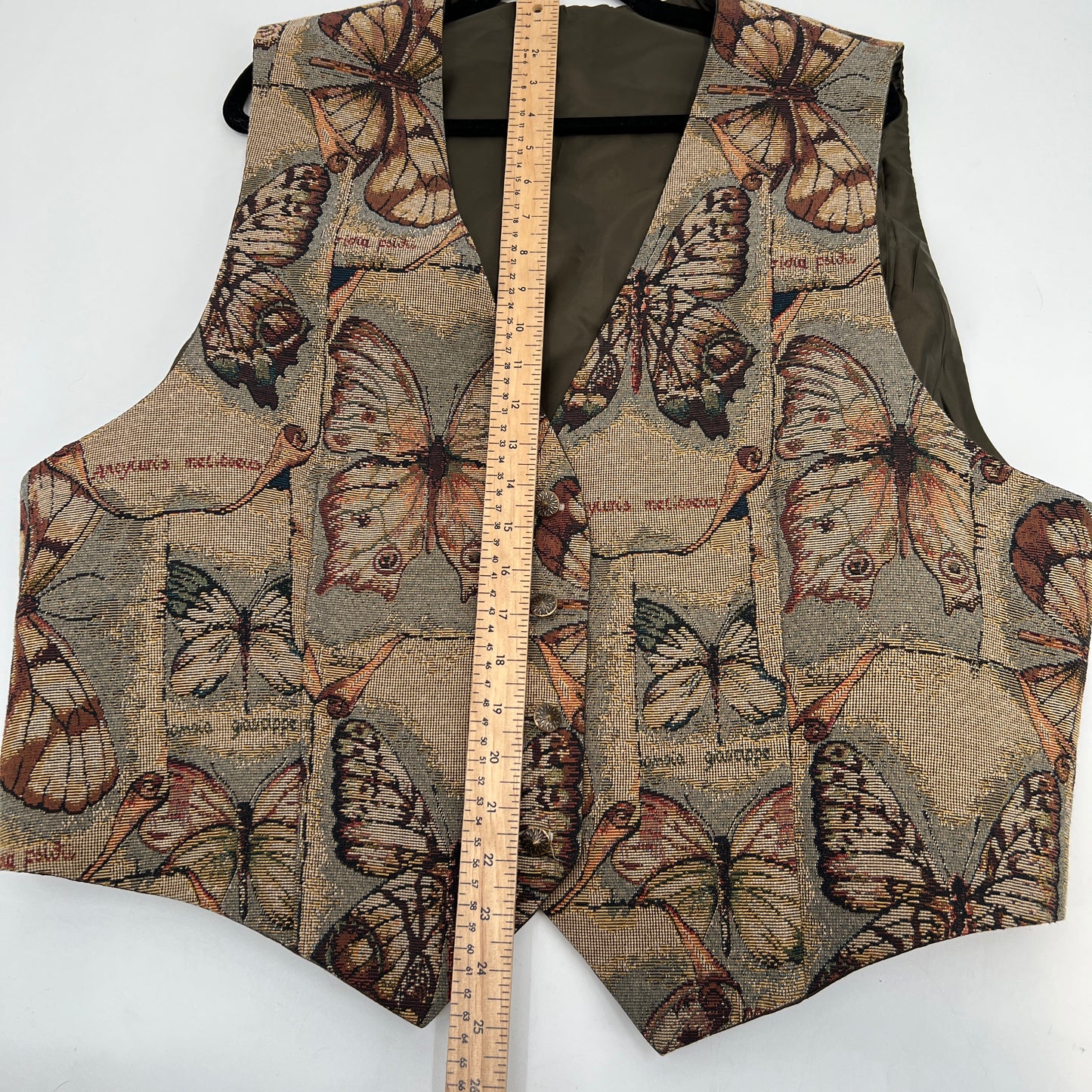 Vintage Tapestry Butterfly Vest XL/XXL