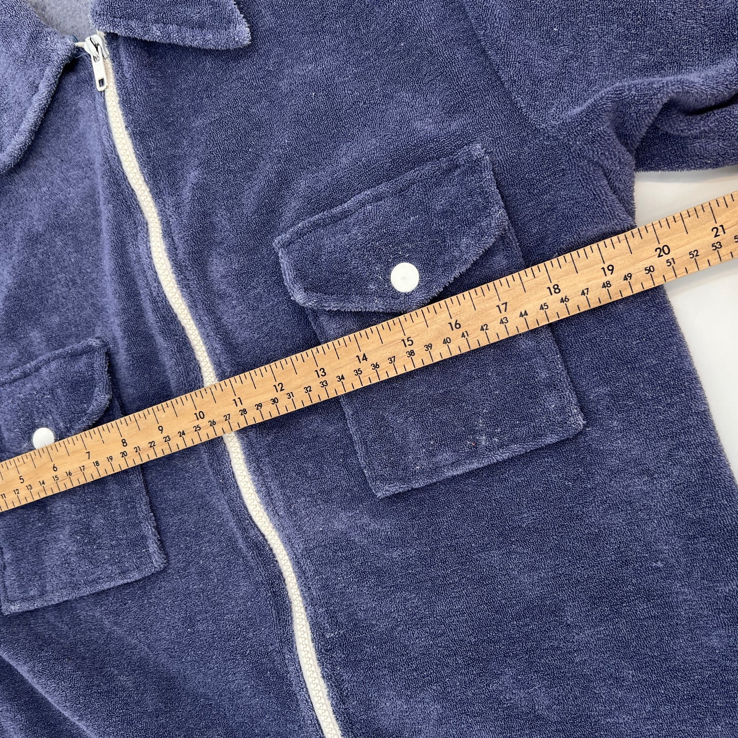 Vintage Terrycloth Full Zip Shirt L