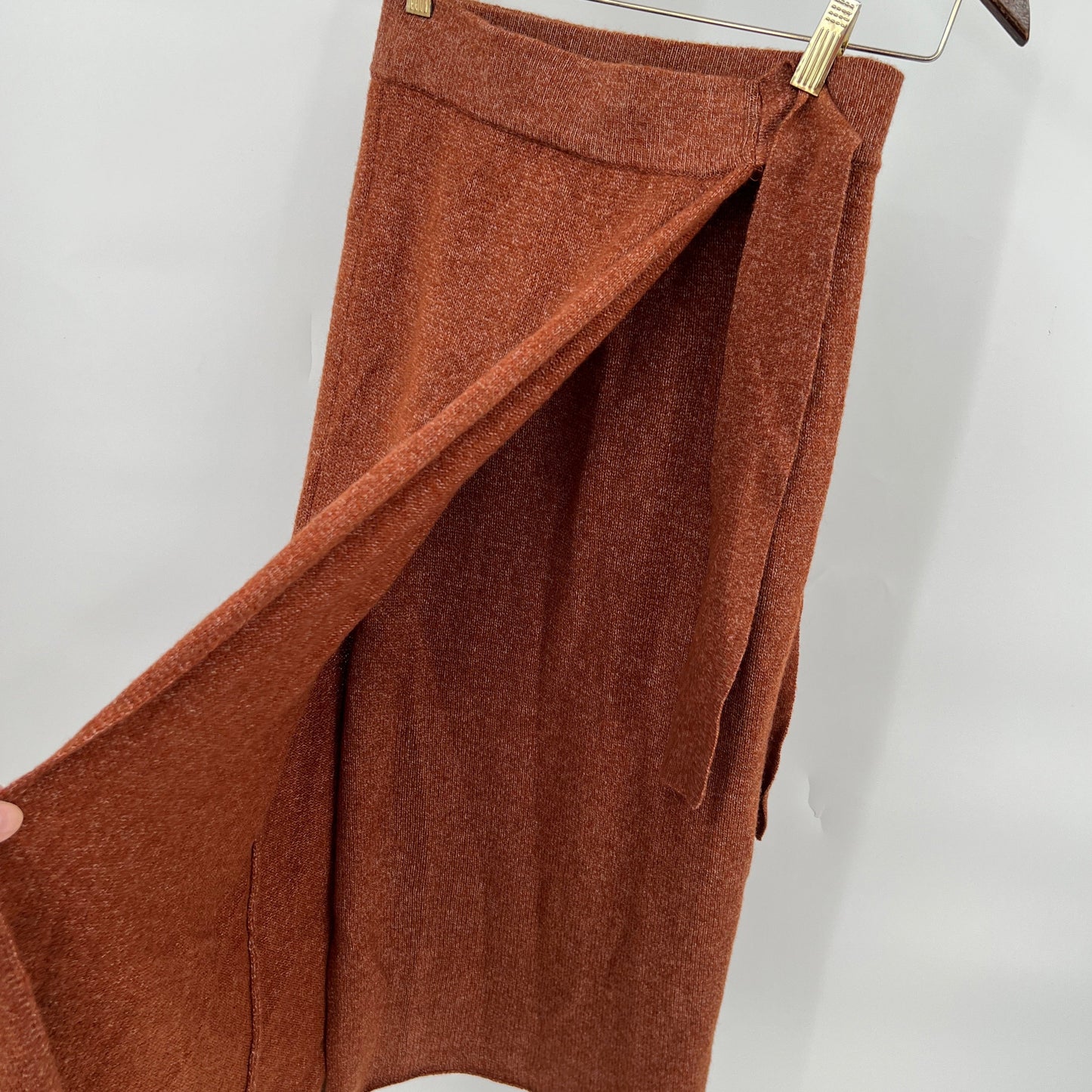 Frank and Oak Recycled Wool Wrap Midi Skirt