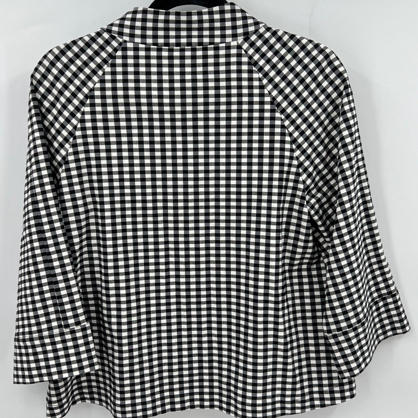 Joseph Ribkoff Gingham 3/4 Sleeve Light Jacket