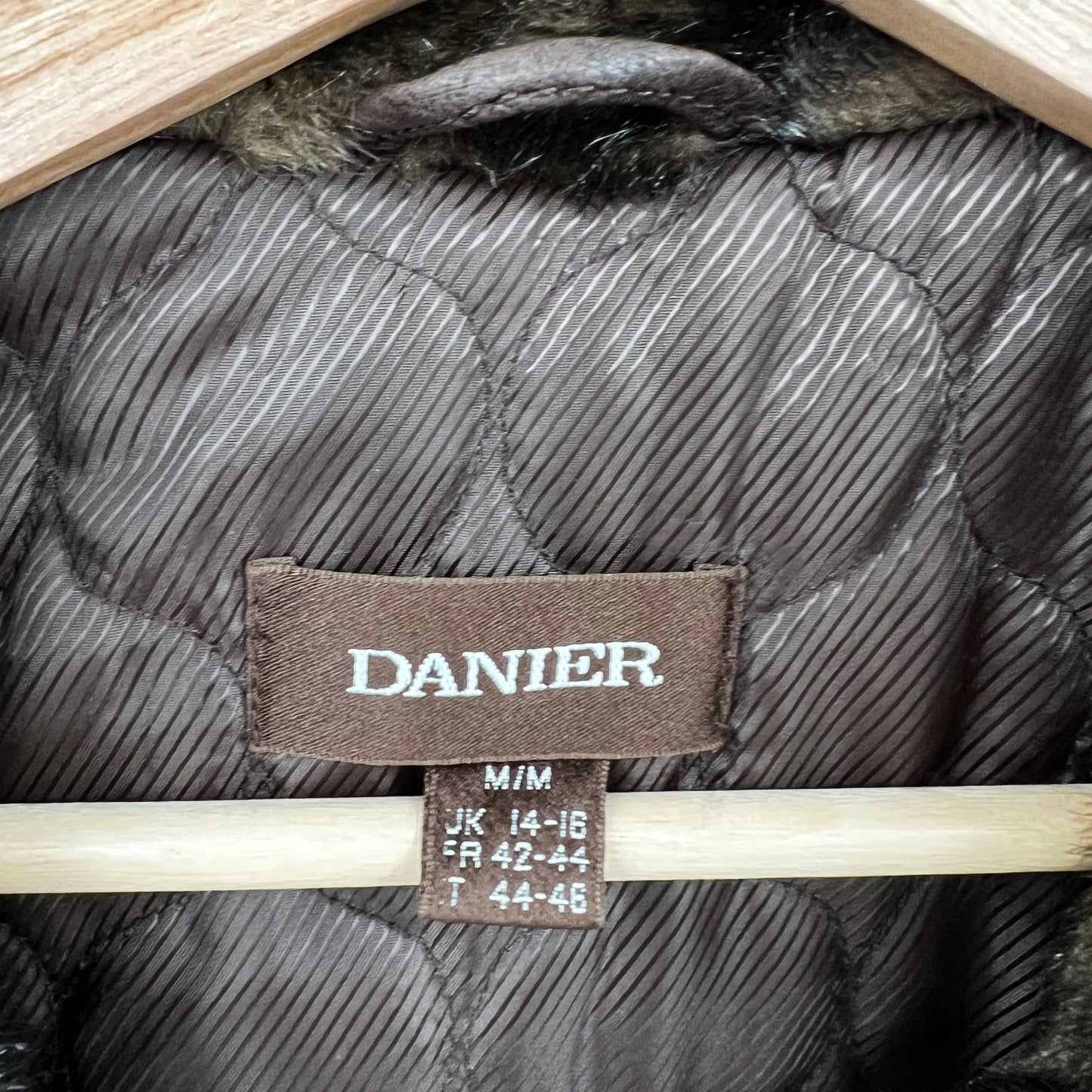 Danier Faux Fur Collar Leather Jacket