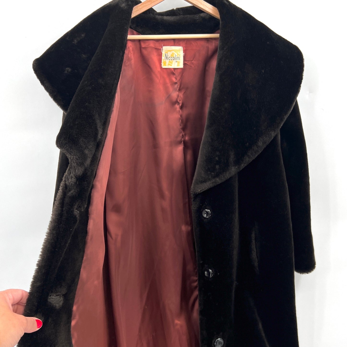 Vintage Nicollini Faux Fur Coat XL-XLL