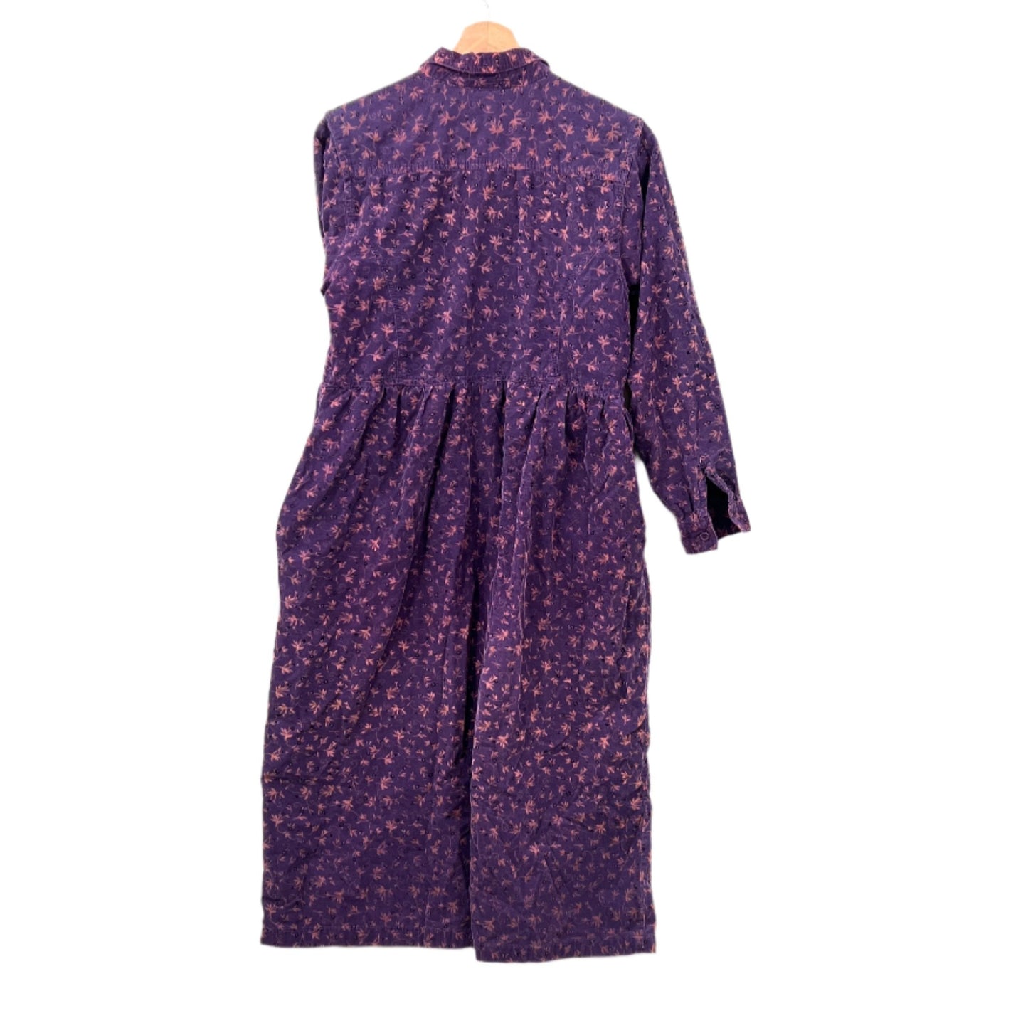 Vintage Corduroy Maxi Long Sleeves Dress