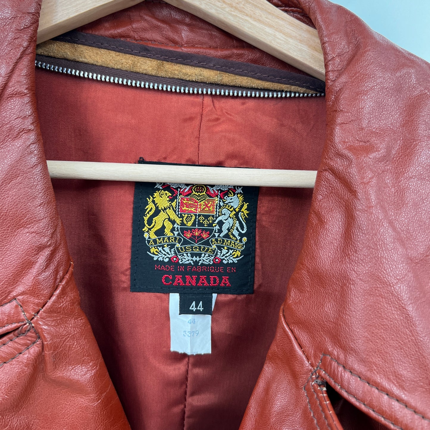 Vintage Made In Canada Leather Coat