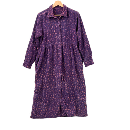 Vintage Corduroy Maxi Long Sleeves Dress