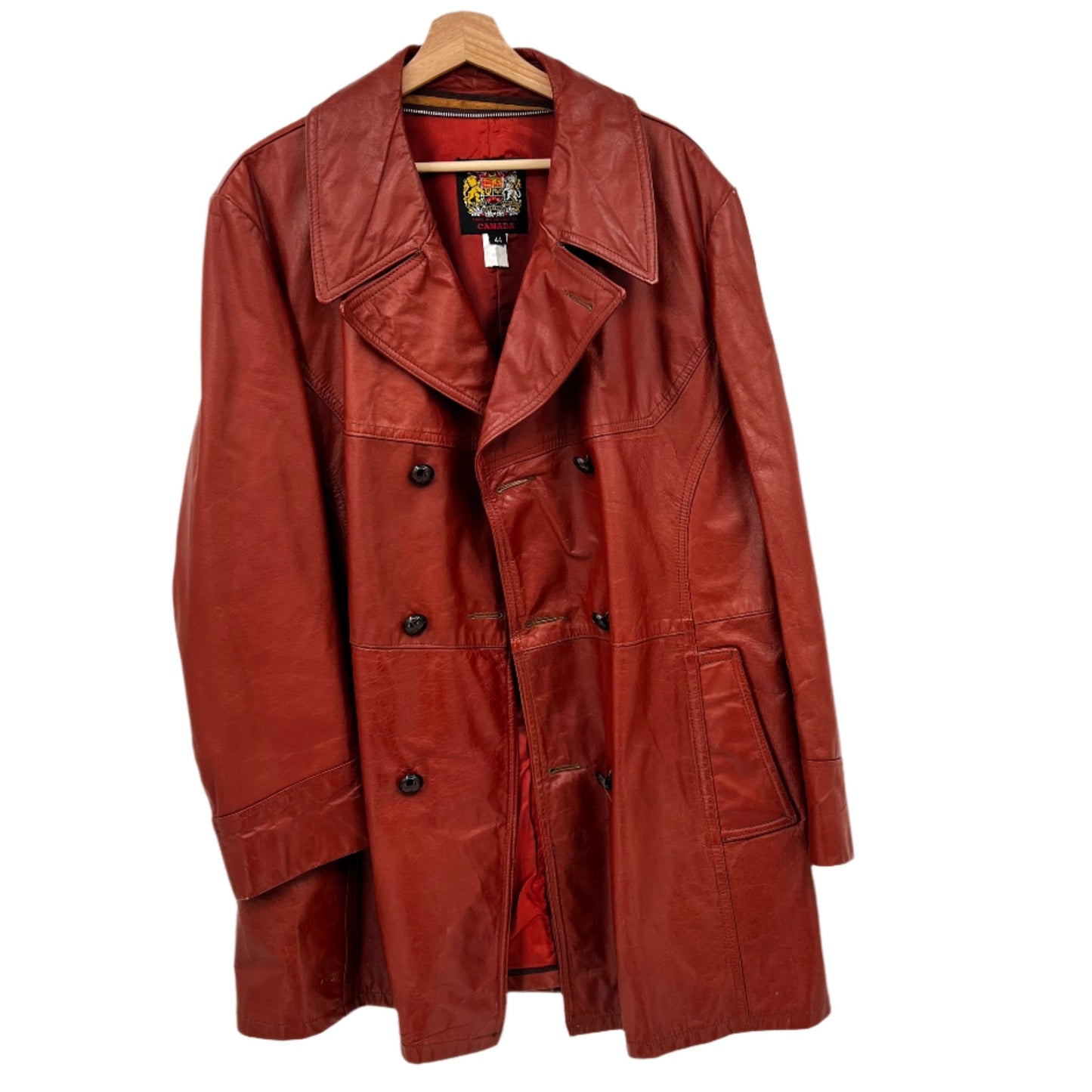 Vintage Made In Canada Leather Coat