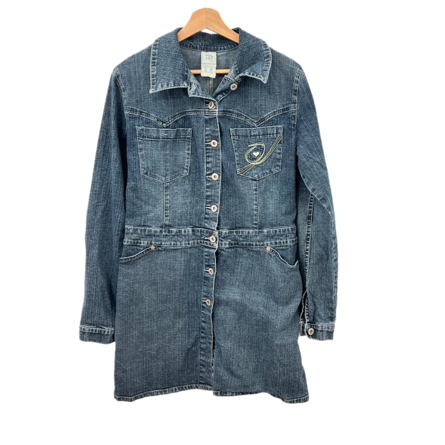 Y2K 725 Denim Long Sleeves Mini Dress