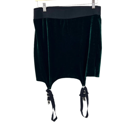 Killstar Green Velvet Garter Skirt XL