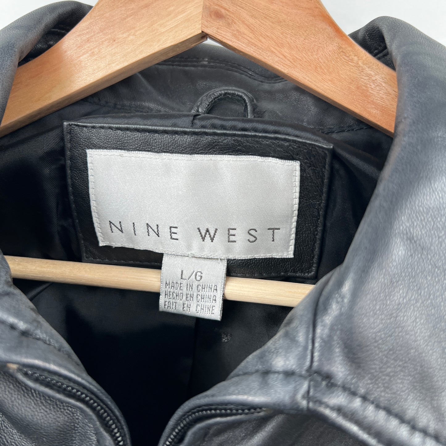 Y2K Nine West Leather Jacket L