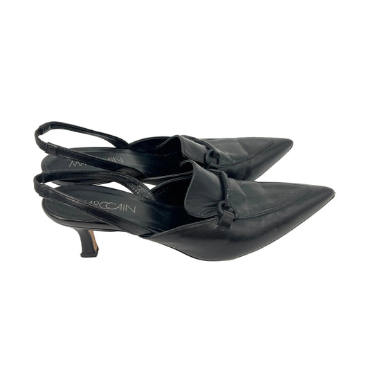 Marc Cain Leather Pointy Toe Kitten Heels Slingback Shoes