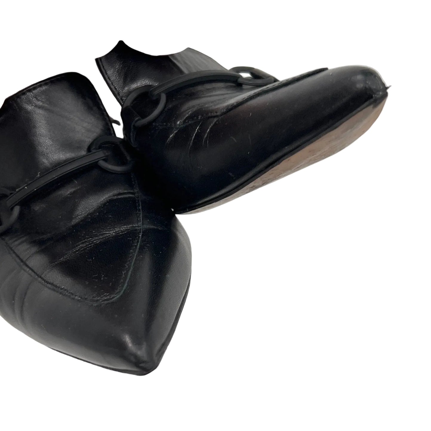 Marc Cain Leather Pointy Toe Kitten Heels Slingback Shoes