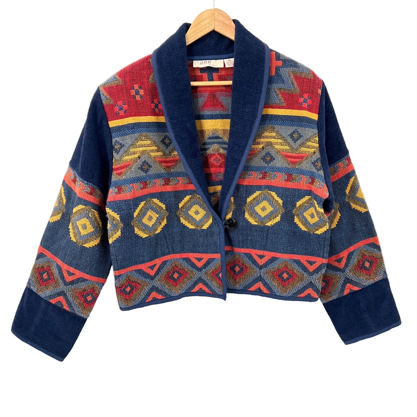 Anu by Natural Cotton Tapestry Cropped Blazer