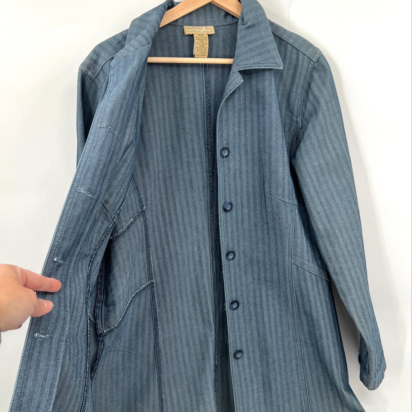 Vintage Cotton Ginny Long Denim Jacket